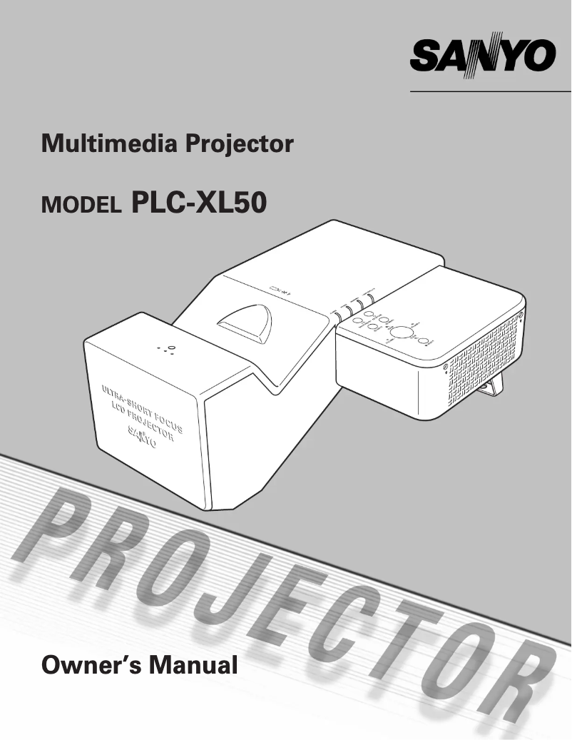 Image de la première page du manuel de l'appareil PLC-XL50