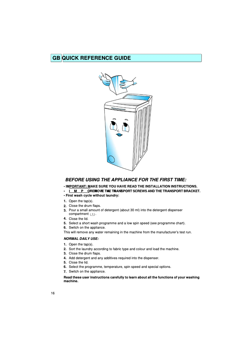 Image de la première page du manuel de l'appareil AWT 2176