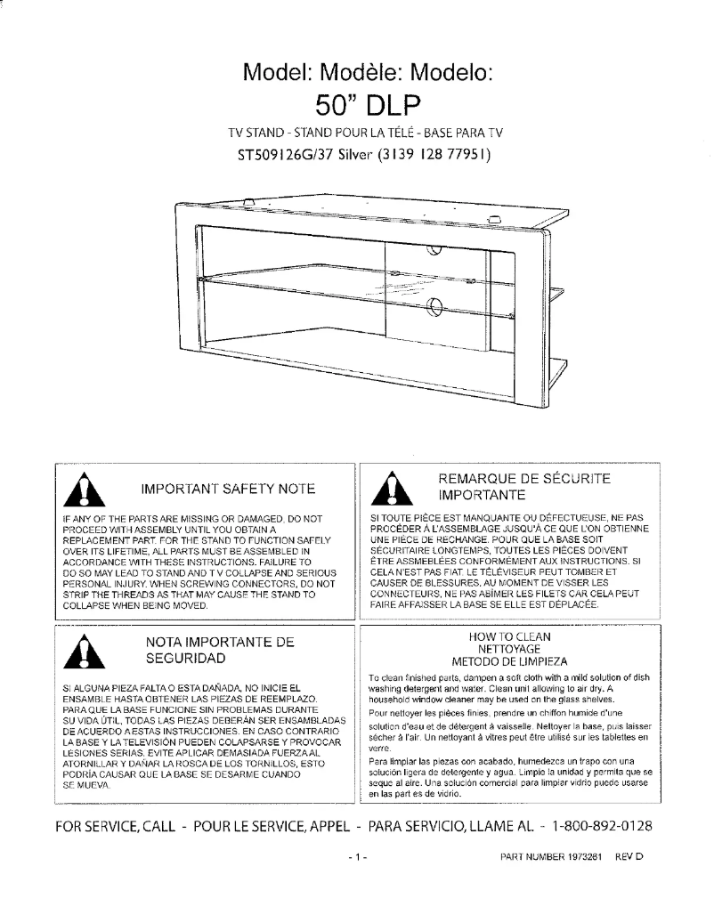 Page 1 de la notice Manuel utilisateur Philips ST509126G