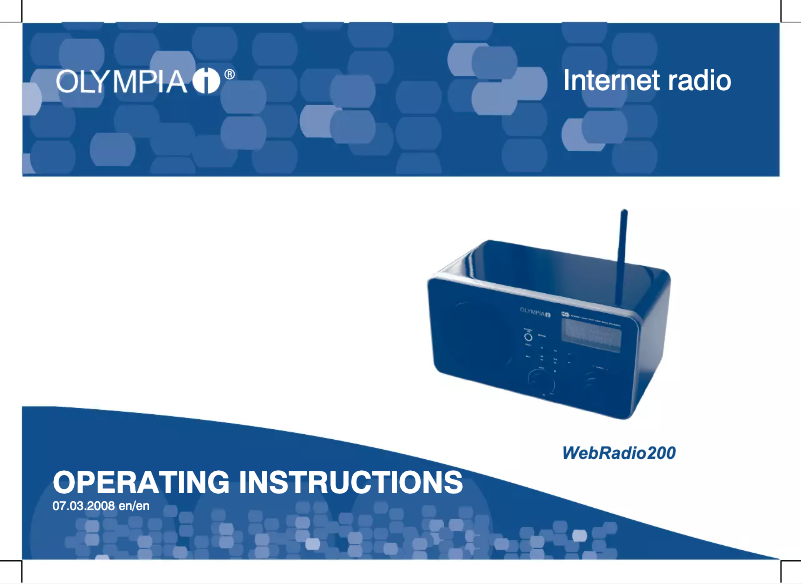 Página 1 del manual Manual de usuario Olympia Webradio 200