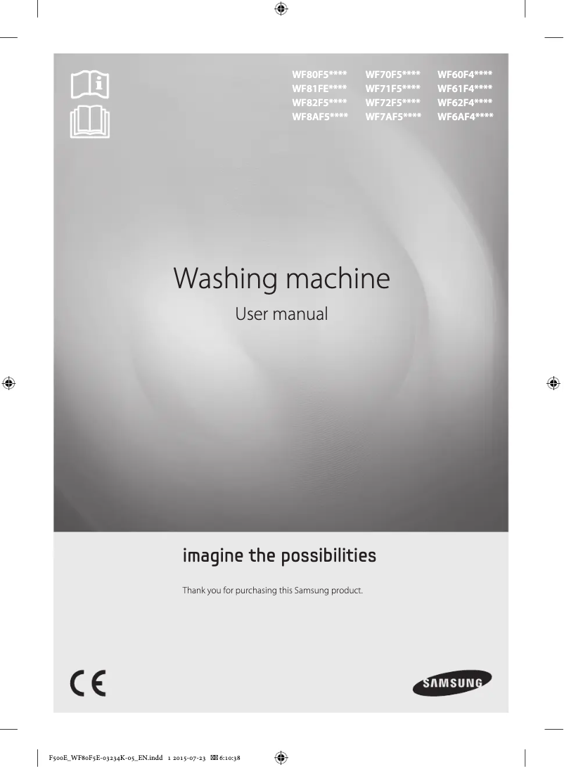Image de la première page du manuel de l'appareil WF70F5EBW4W/EU