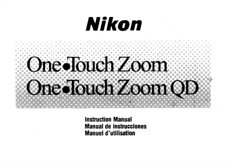 Page n°1 - Manuel utilisateur Nikon One Touch Zoom
