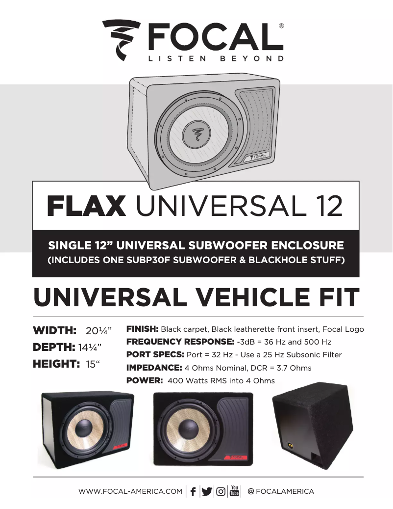 Image de la première page du manuel de l'appareil FLAX Universal 12