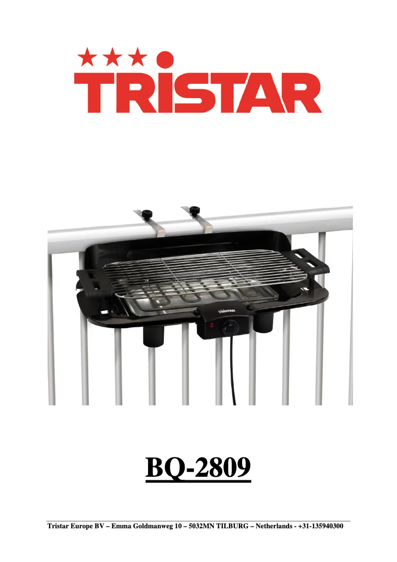 Página 1 del manual Manual de usuario TriStar BQ-2809