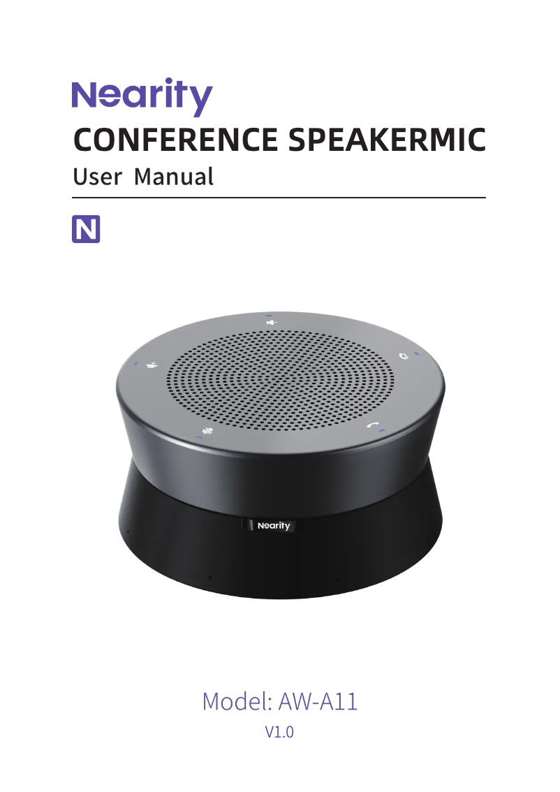 Page 1 de la notice Manuel utilisateur Nearity AW-A11