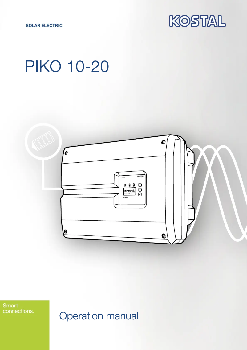 Page 1 de la notice Manuel utilisateur Kostal PIKO 12