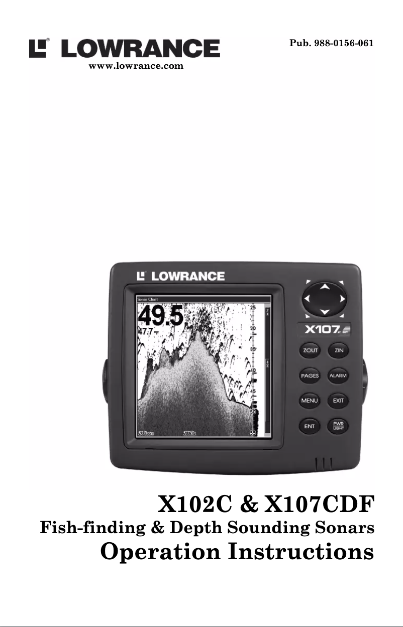 Image de la première page du manuel de l'appareil X102C