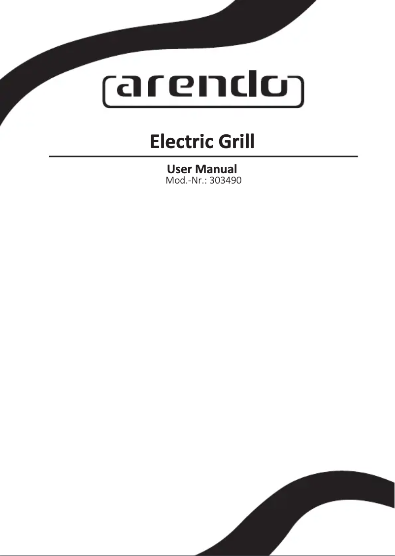 Page 1 of the manual User Manual Arendo Parrilla 303490