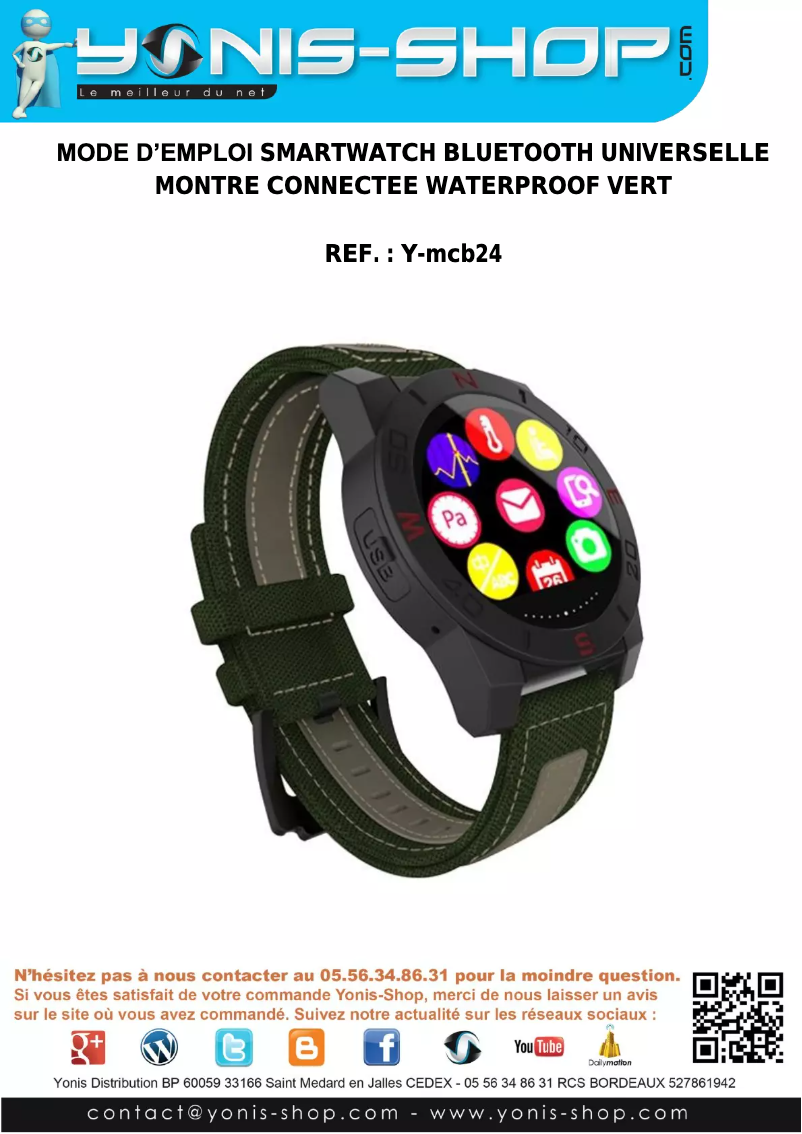 Page n°1 - Manuel utilisateur Yonis Y-MCB24