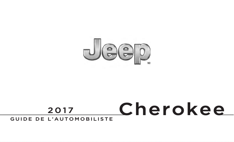 Page 1 de la notice Manuel utilisateur Jeep Cherokee (2017)