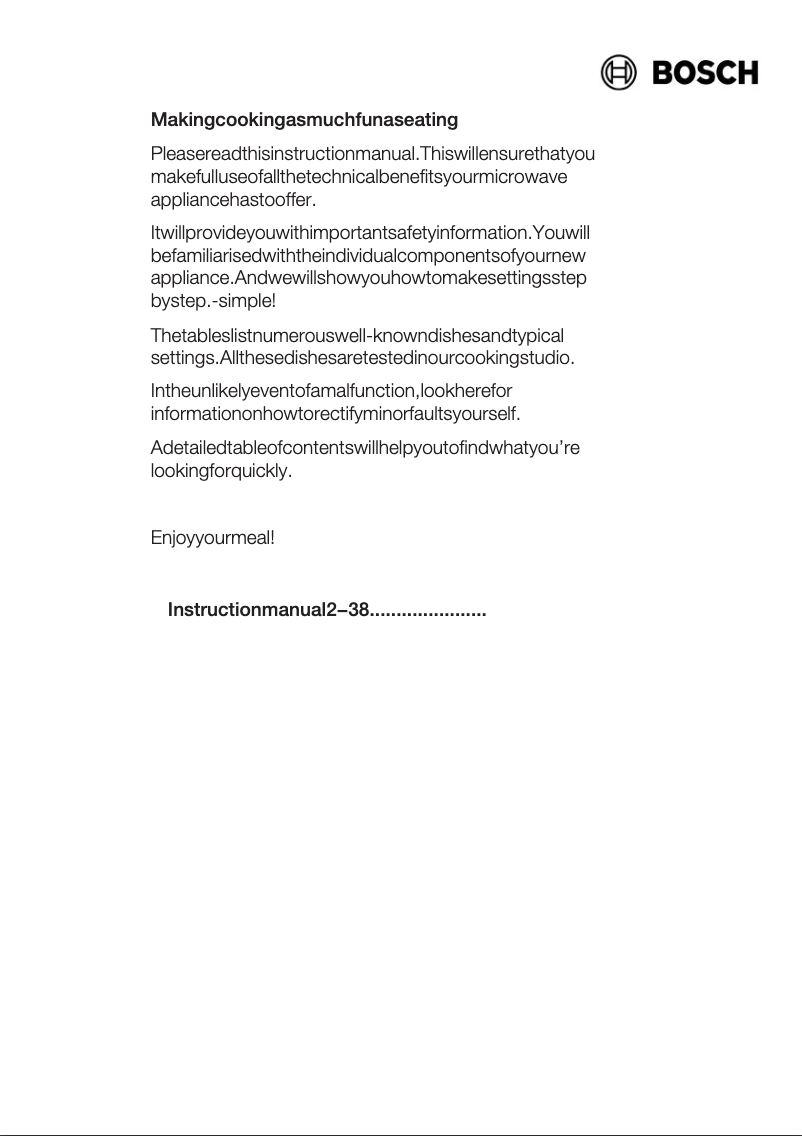 Página 1 del manual Manual de instrucciones Bosch HMT85ML63B