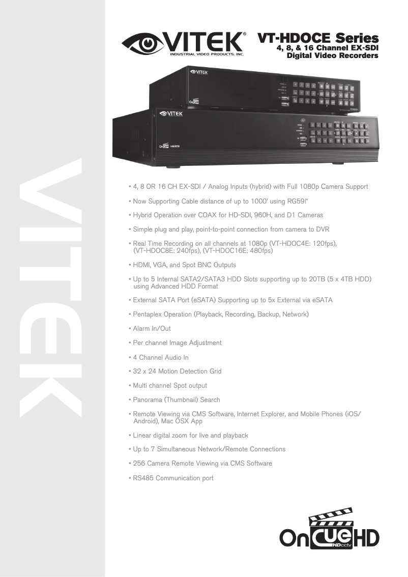 Page 1 de la notice Manuel utilisateur Vitek VT-HDOC8E