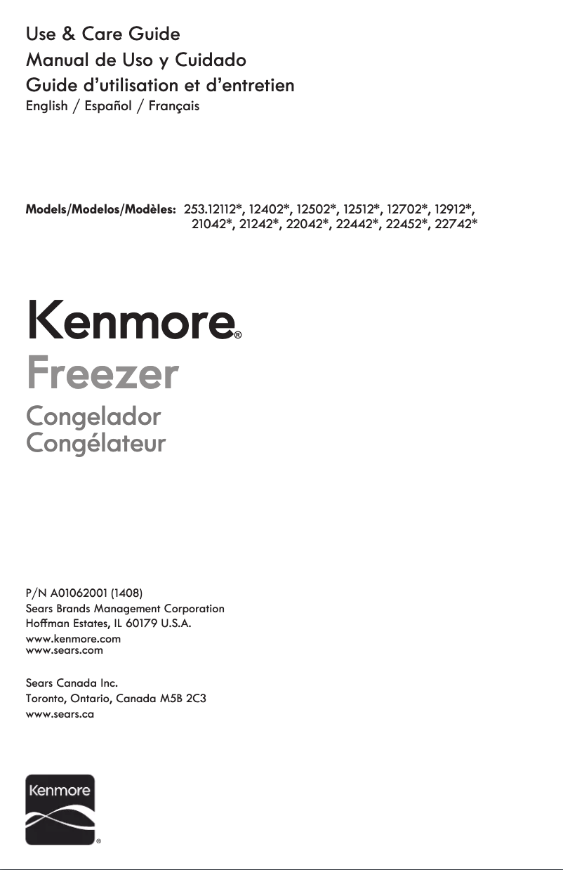 Page n°1 - Manuel utilisateur Kenmore 253.21042