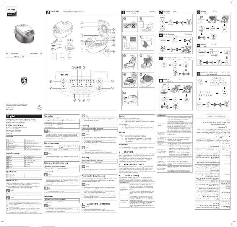 Image de la première page du manuel de l'appareil Viva Collection Fuzzy Logic HD3038