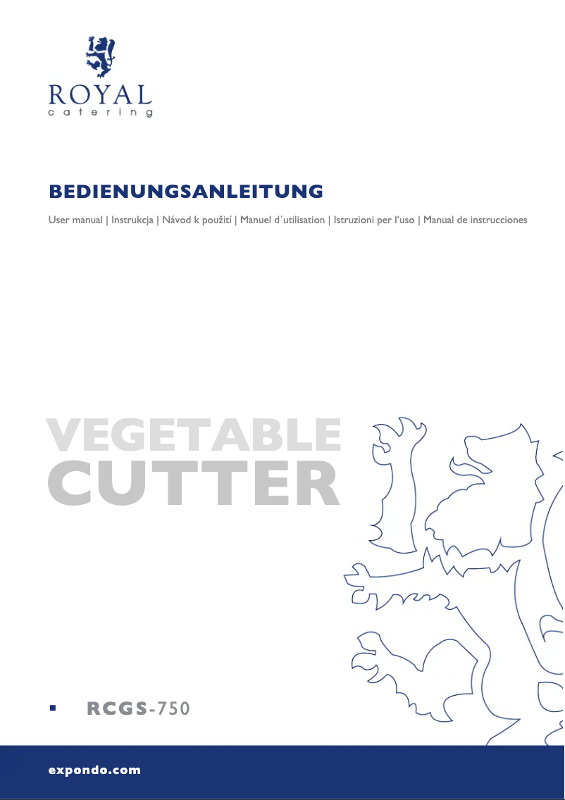 Imagen de la primera página del manual del dispositivo RCGS-750