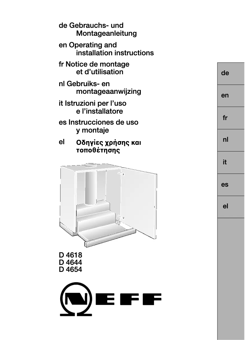 Page n°1 - Mode d'emploi Neff D4644X0