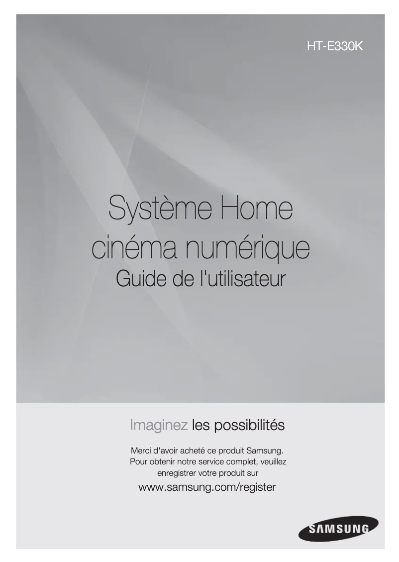 Page n°1 - Manuel utilisateur Samsung HT-E330K