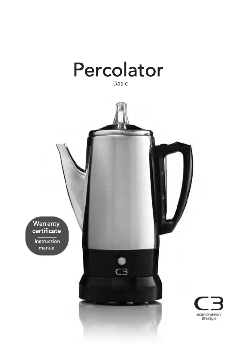 Image de la première page du manuel de l'appareil Percolator Basic
