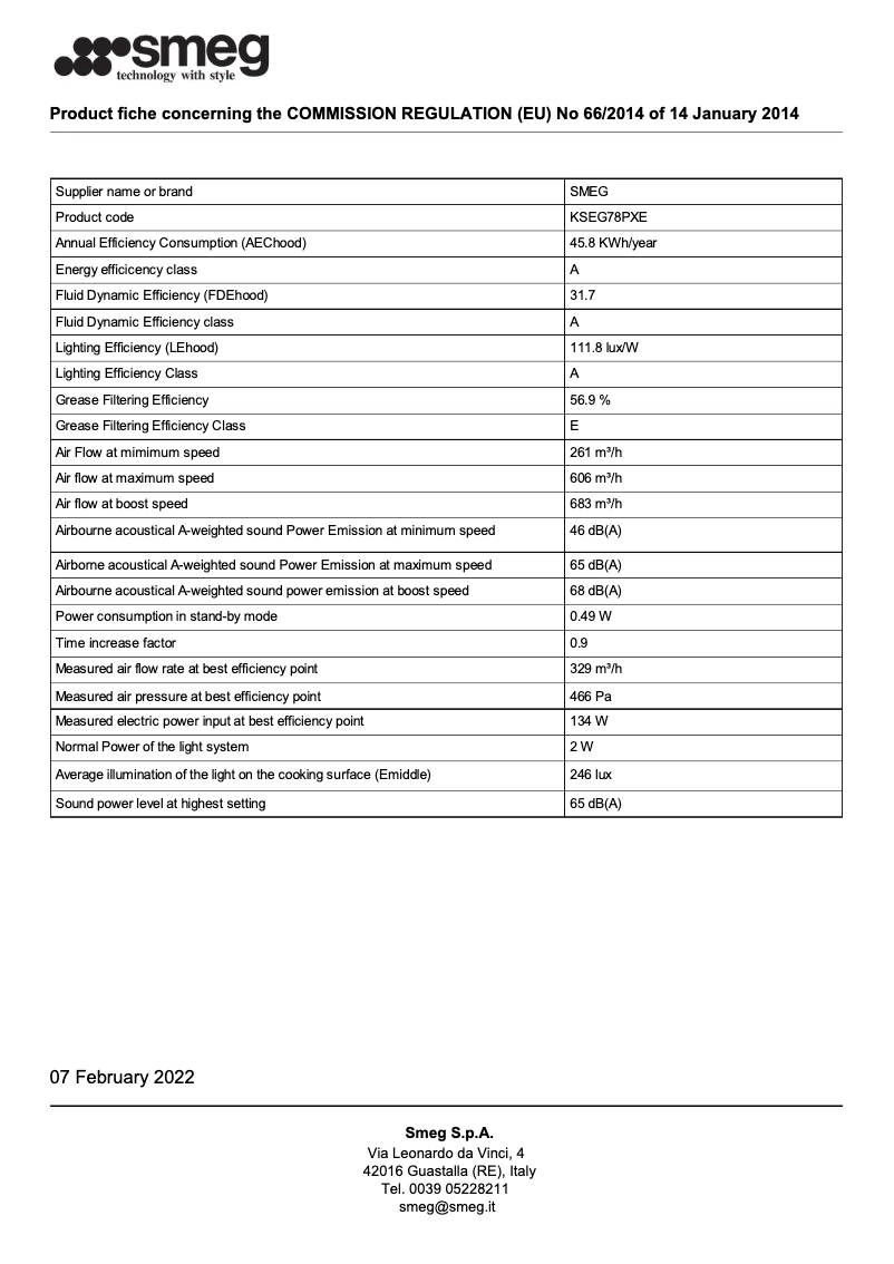 Page n°1 - Brochure Smeg KSEG78PXE