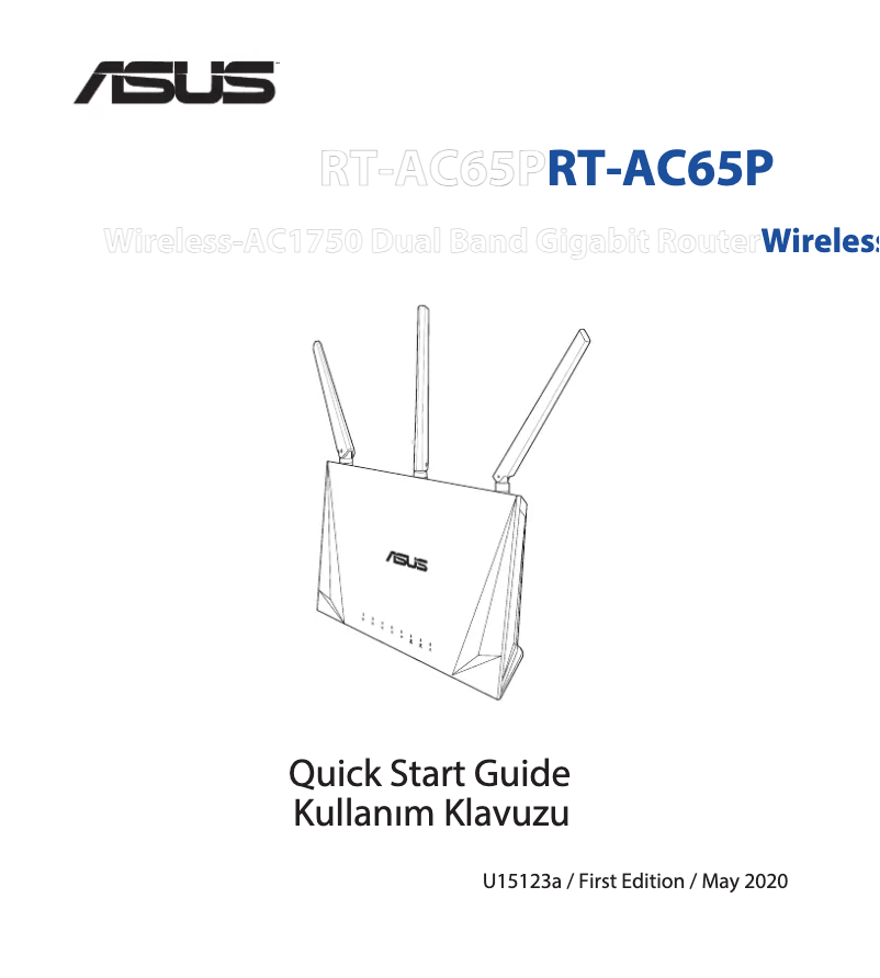 Page n°1 - Guide de démarrage rapide Asus RT-AC65P