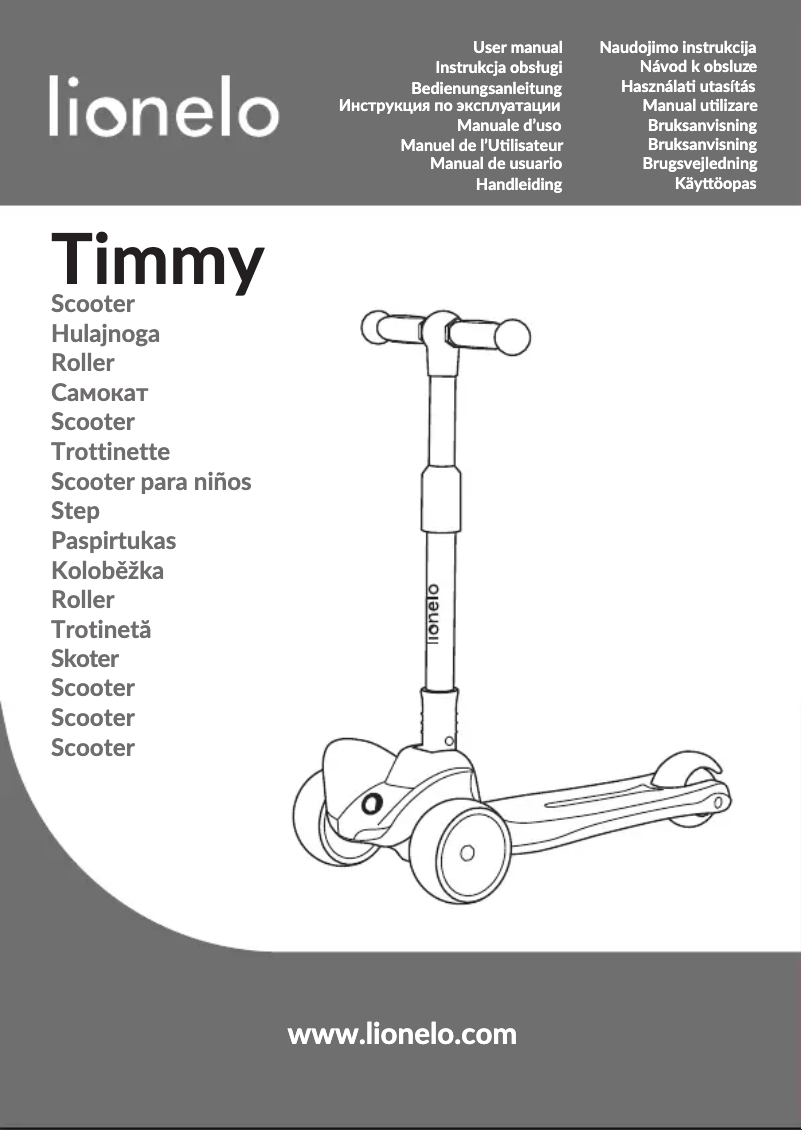 Image de la première page du manuel de l'appareil Timmy