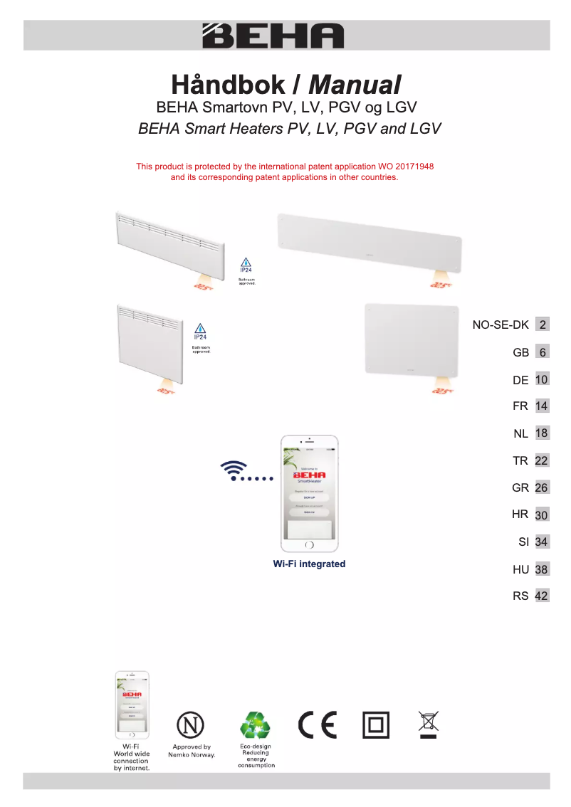 Page n°1 - Manuel utilisateur Beha PGV 10 Wifi