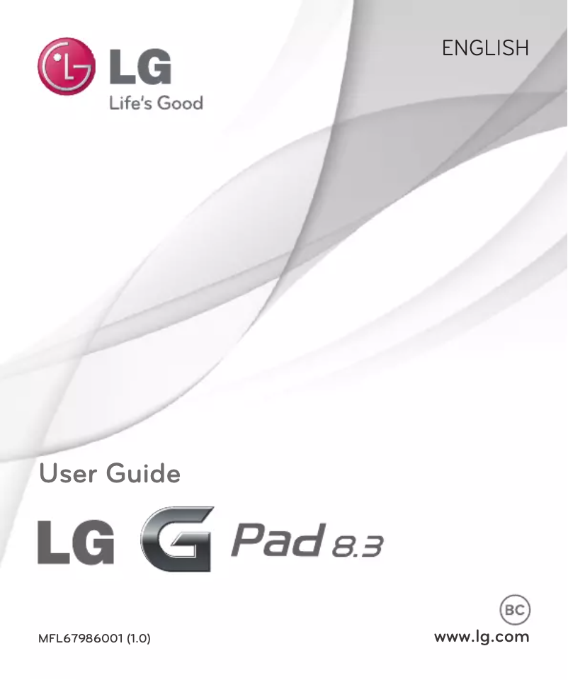 Página 1 del manual Manual de usuario LG G Pad V500