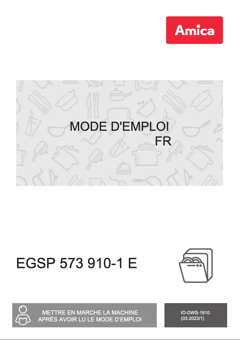 Página 1 del manual Manual de usuario Amica EGSP 573 910-1 E