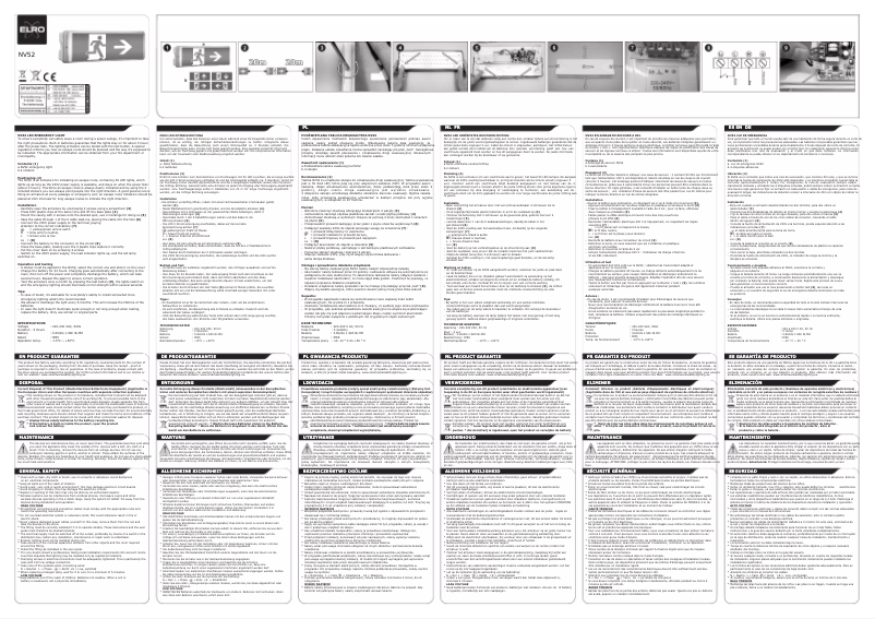 Page 1 of the manual User Manual Elro NV52