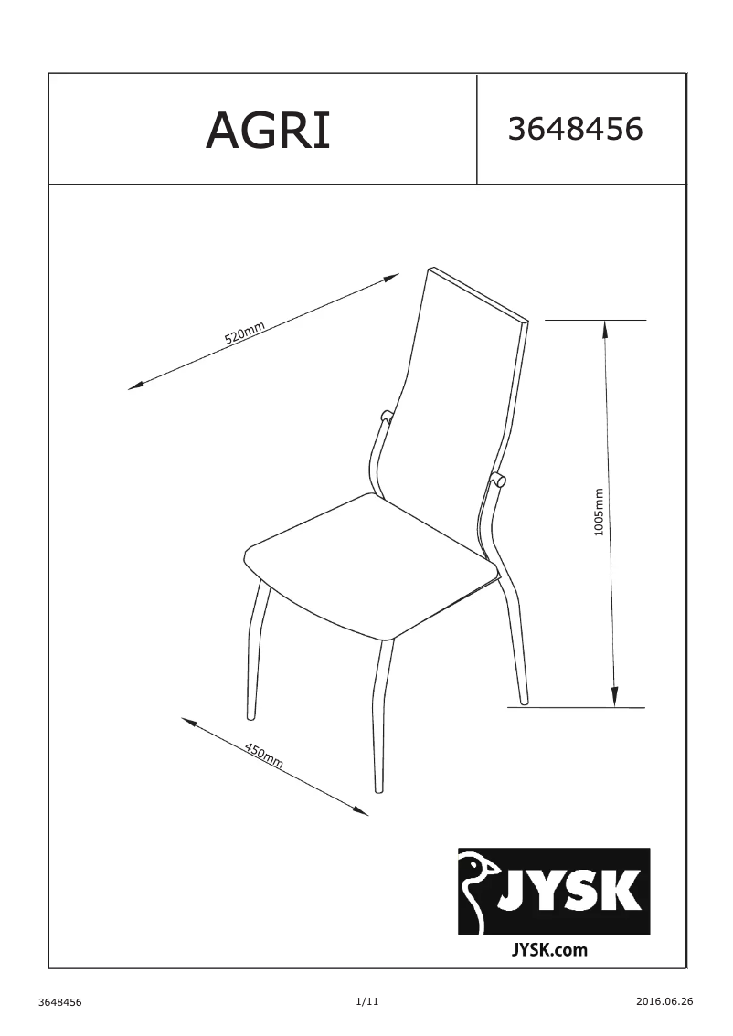 Page n°1 - Manuel utilisateur JYSK Agri