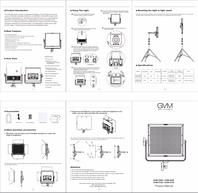 Página 1 del manual Manual de usuario GVM 520S-B