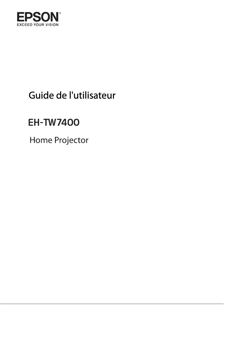 Image de la première page du manuel de l'appareil EH-TW7400