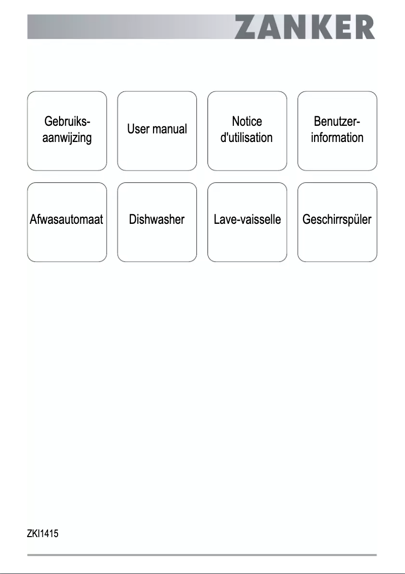 Page 1 de la notice Manuel utilisateur Zanker ZKI 1415 X