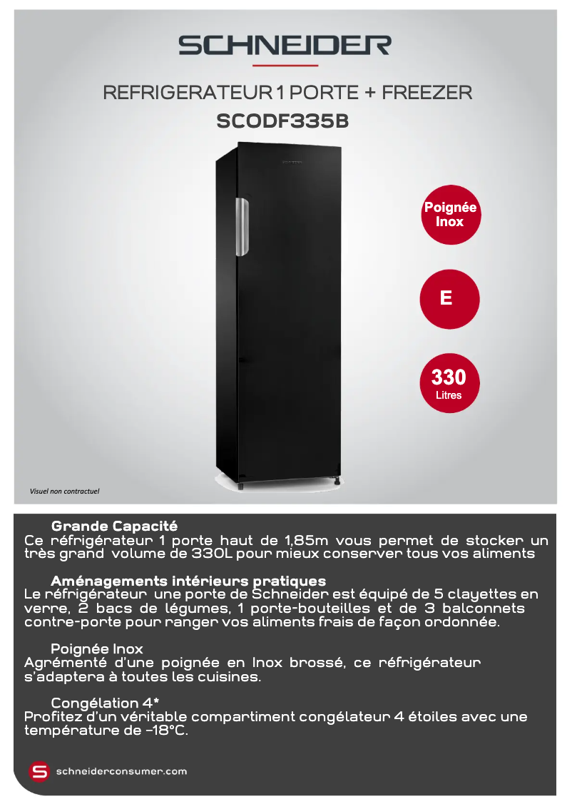 Page 1 de la notice Fiche technique Schneider SCODF335B