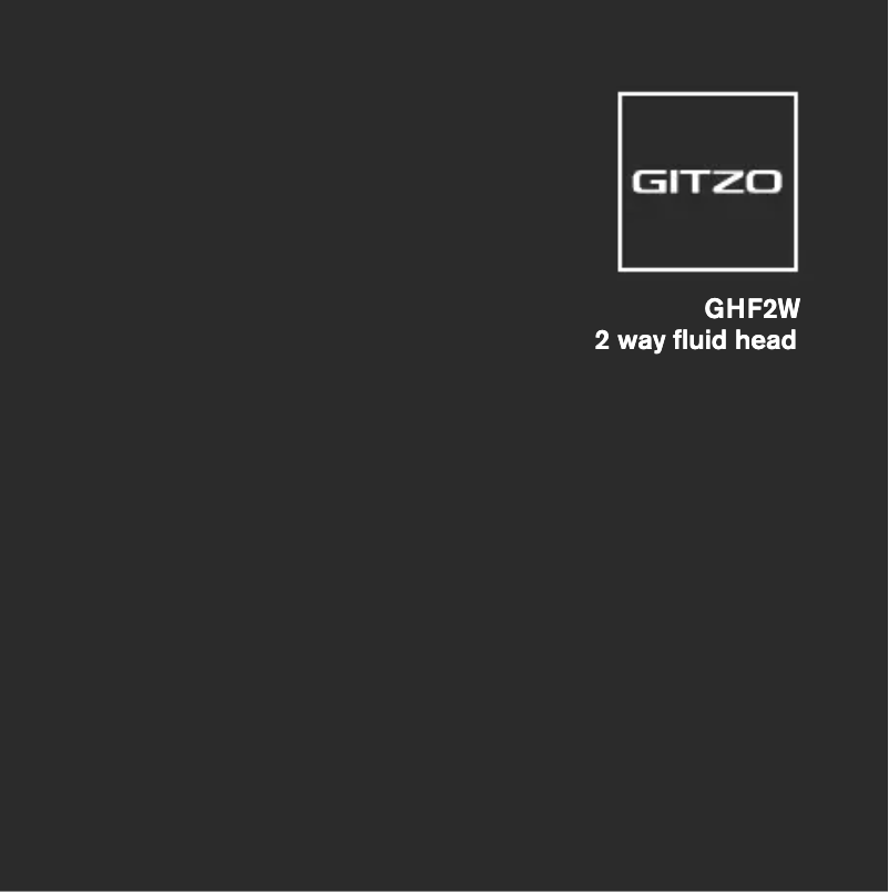 Page n°1 - Manuel utilisateur Gitzo GHF2W