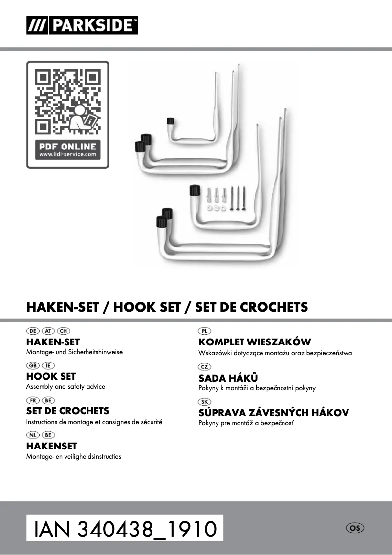 Page 1 de la notice Manuel utilisateur Parkside IAN 340438