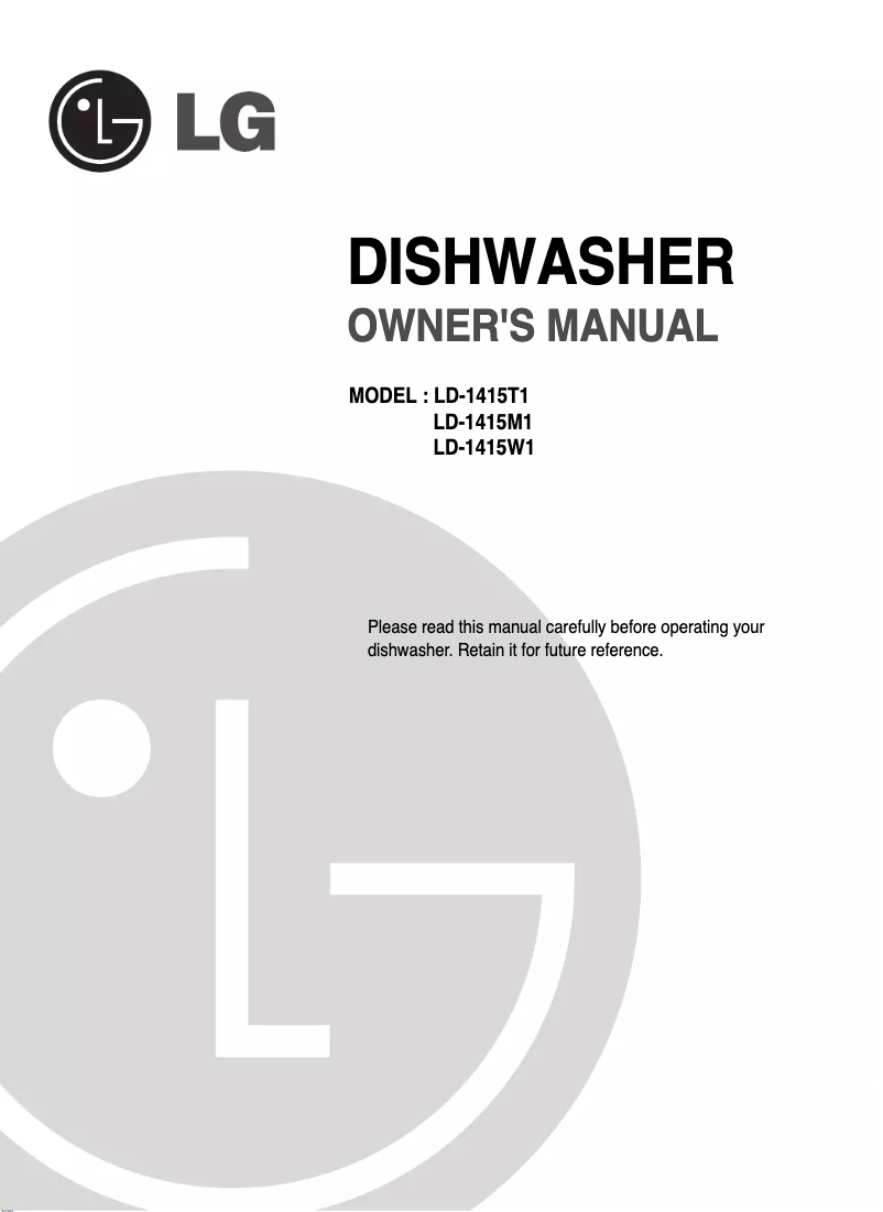 Page 1 de la notice Manuel utilisateur LG LD-1415M1