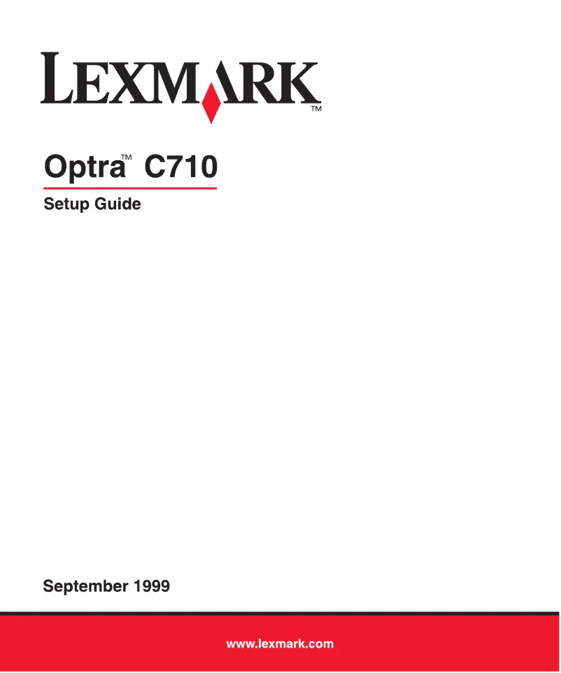 Image de la première page du manuel de l'appareil Optra C710