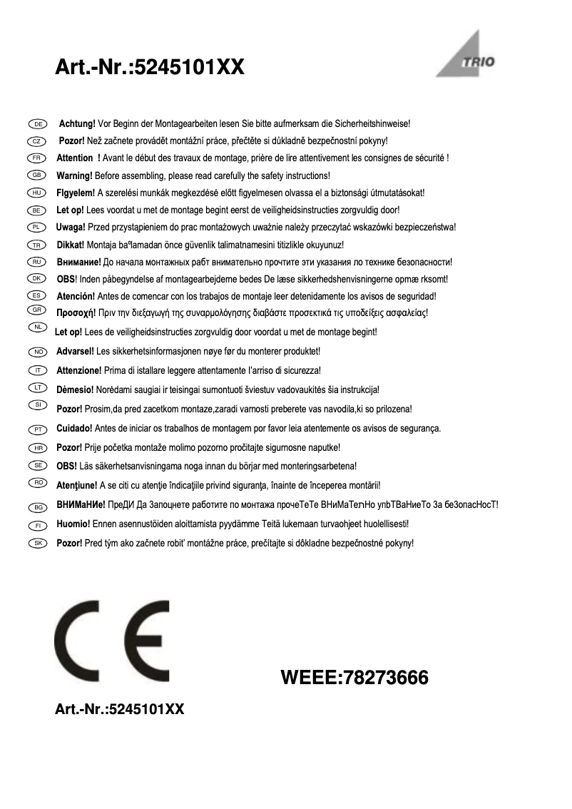 Image de la première page du manuel de l'appareil Palo