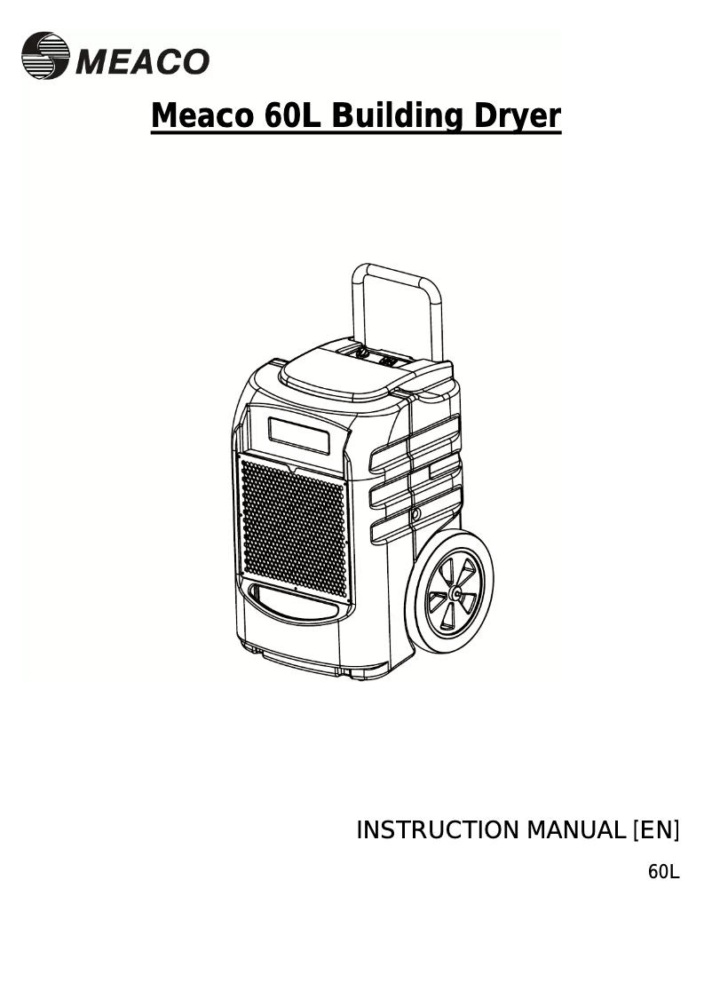Image de la première page du manuel de l'appareil 60L