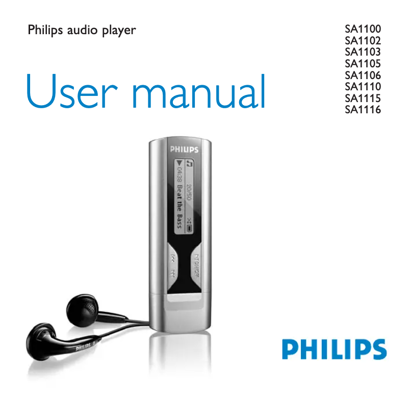Página 1 del manual Manual de instrucciones Philips SA1107