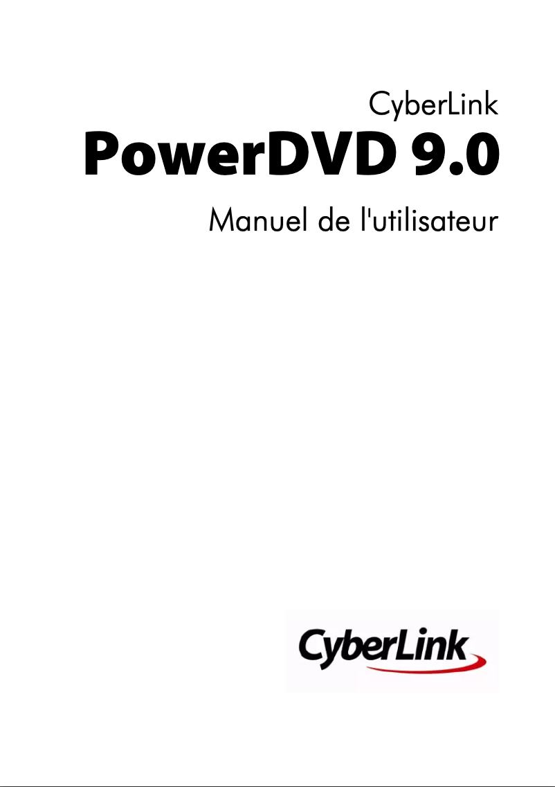 Page 1 de la notice Manuel utilisateur Cyberlink PowerDVD 9