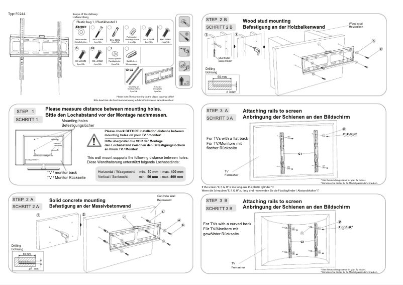 Page 1 de la notice Manuel utilisateur Ricoo F0244