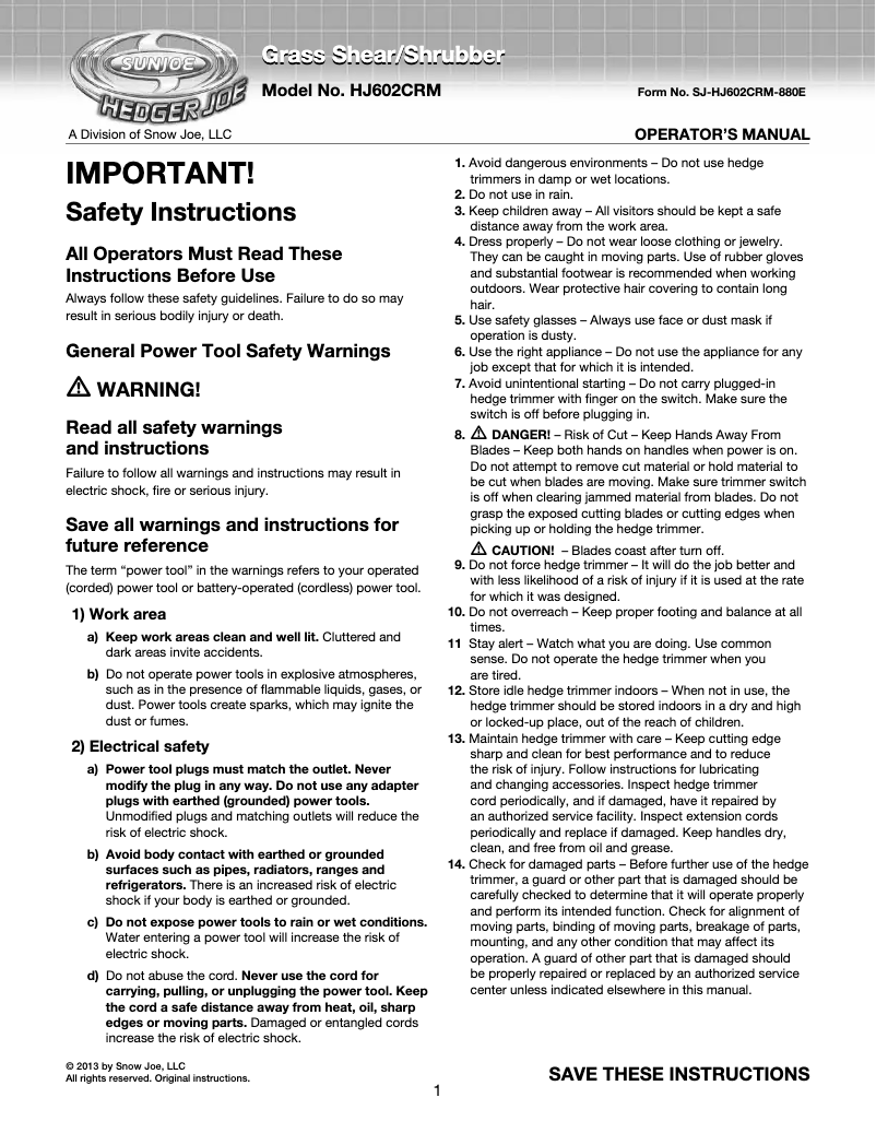 Image de la première page du manuel de l'appareil HJ602CRM
