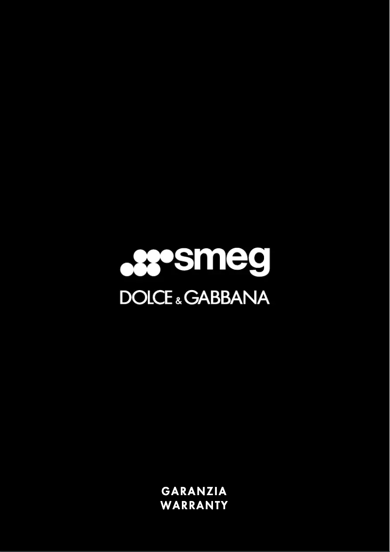 Page n°1 - Informations de garantie Smeg CJF01