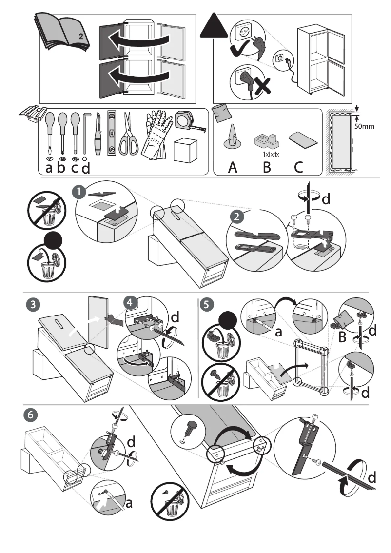 Page 1 de la notice Instructions de sécurité Whirlpool W5 821EF OX 1
