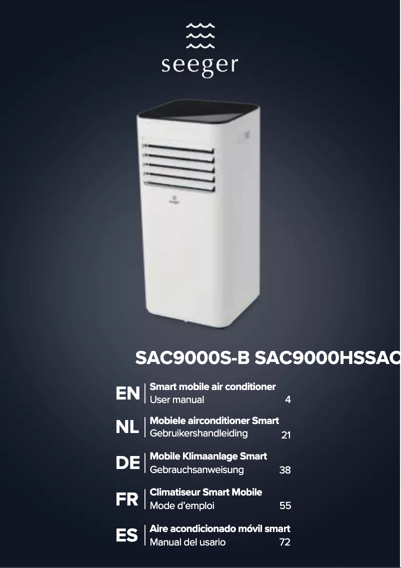 Página 1 del manual Manual de usuario SEEGER SAC9000S-B