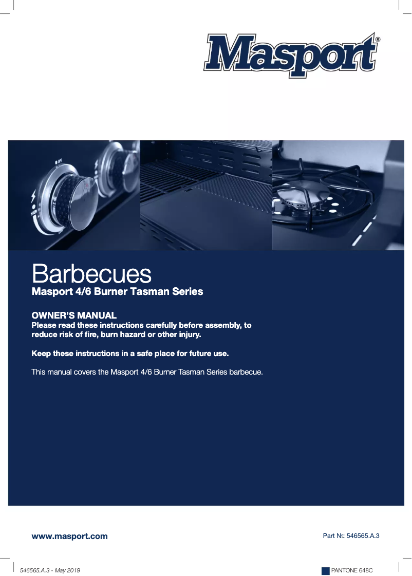 Page 1 de la notice Manuel utilisateur Masport Tasman 6