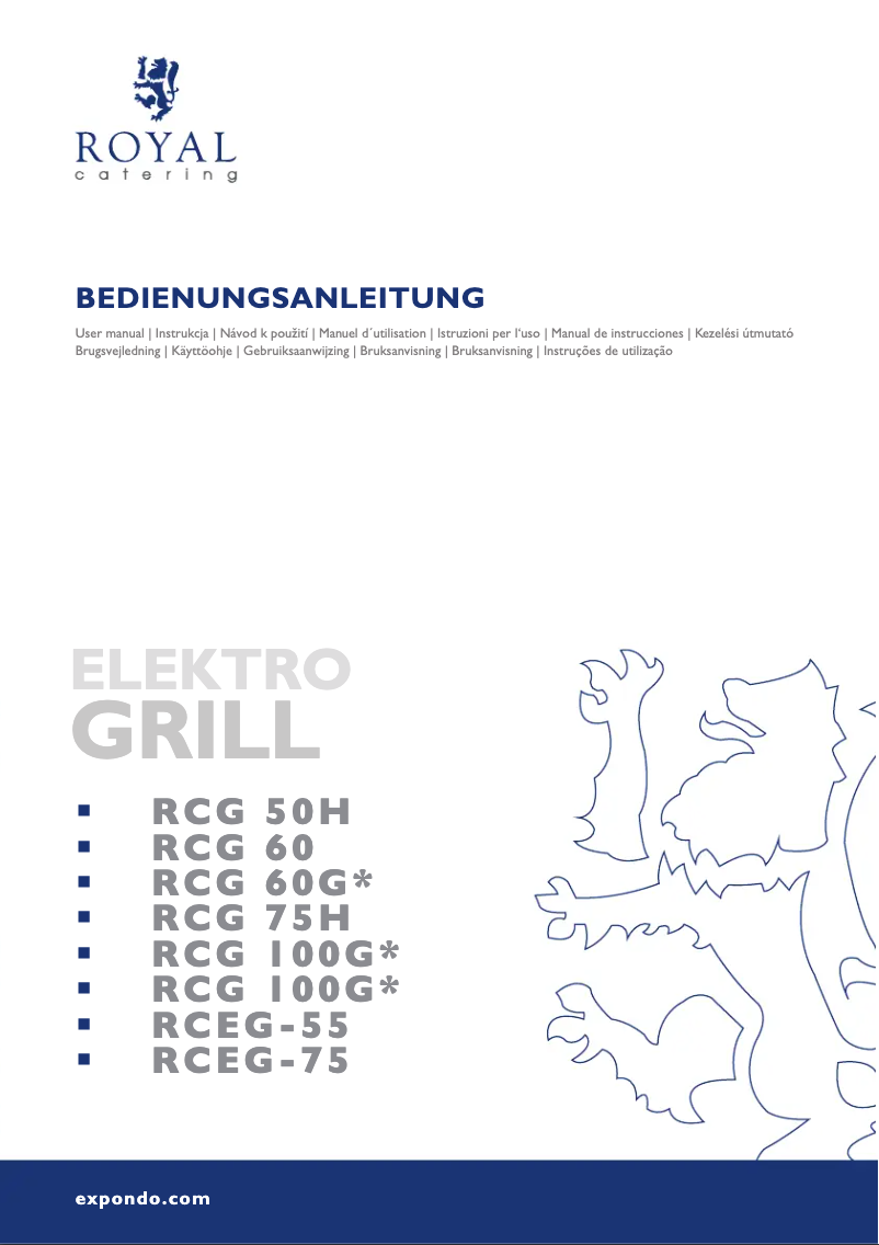 Página 1 del manual Manual de usuario Royal Catering RCG 75G
