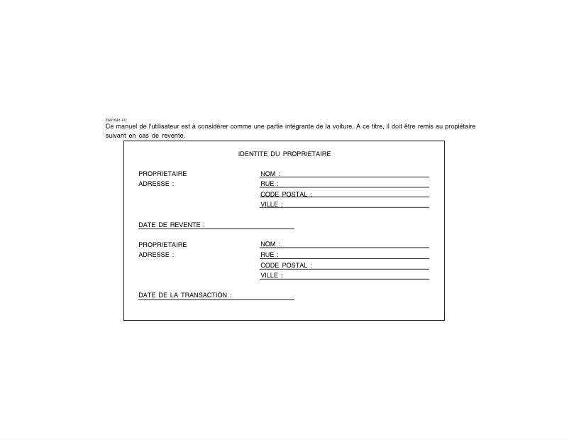 Imagen de la primera página del manual del dispositivo Terracan (2003)